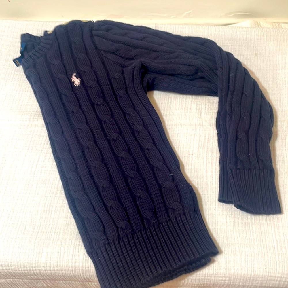 Polo by Ralph Lauren crewneck cableknit sweater – navy – size 66